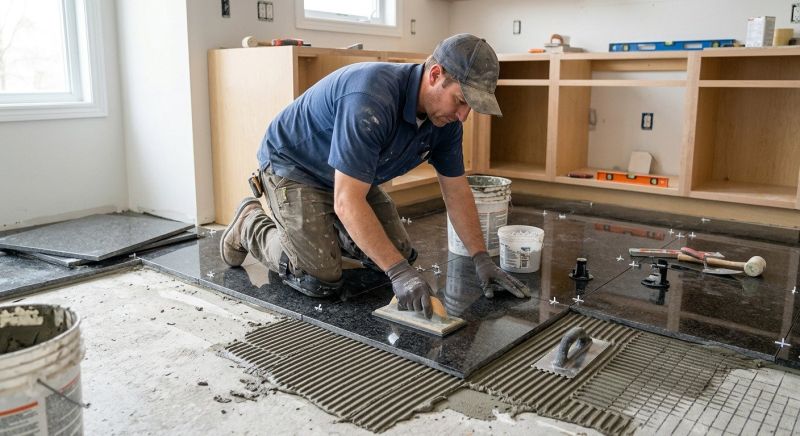 Granite Floor Installation in Alpharetta, GA